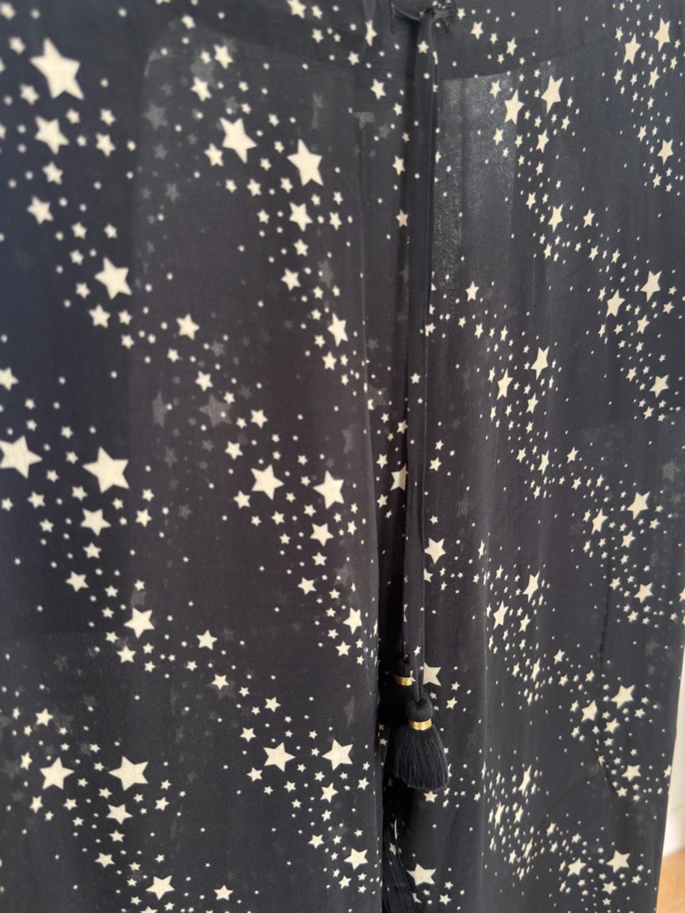 Black Star-Print Sheer Set - Picture 5 of 6
